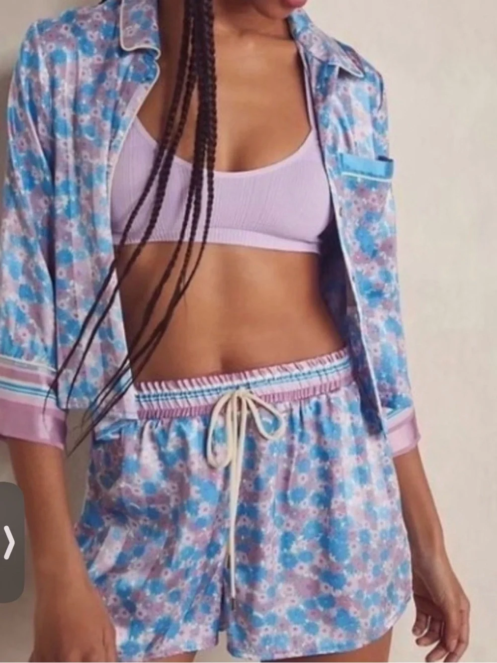 NWT, Free People Pillow Talk PJ Set in Cool Lavender combo Size M - Picture 2 of 12